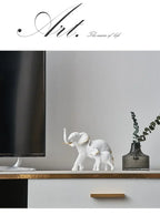 1pairs Creative Modern Decor Animal Resin Elephant Statues & Figurines Sculpture Living Room Table Ornaments Crafts Lootquake LLC