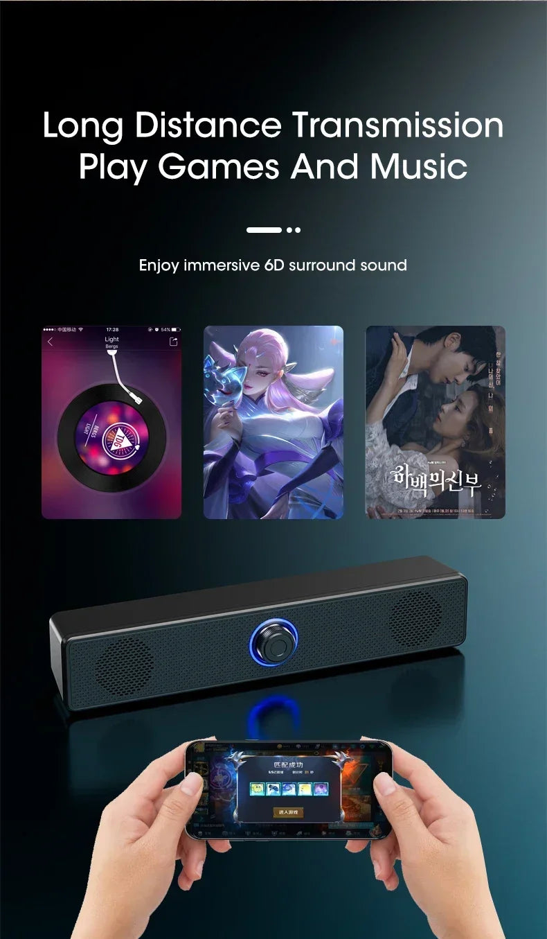 Computer Desktop High-quality Bluetooth Wired Dual-purpose High-volume Microphone Two-in-one Speaker Home Surround Audio System Lootquake LLC