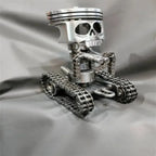 Carved Piston Skull Face Sculpture Resin Skull Artwork Statue Crafts Home and Office Personalised Desktop Decoration Ornaments Lootquake LLC
