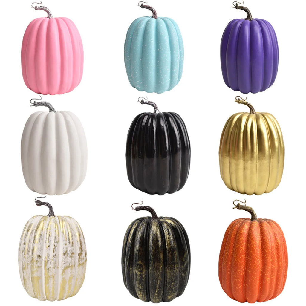Halloween Pumpkin Decor Artificial Style Thanksgiving Day Dining Table Central Kitchen Decor Supplies Fall-Themed Wedding Decor Lootquake LLC