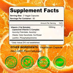 Liposomal Vitamin C 1600mg Capsules - Promotes Collagen Production, Powerful Antioxidant, Immune Health