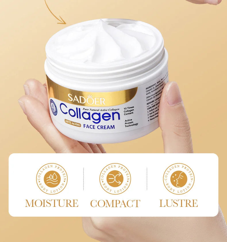 SADOER Collagen Firming Face Cream sknicare Moisturizing Hydrating Face Creams Faical Cream Beauty Face Skin Care Products Lootquake LLC