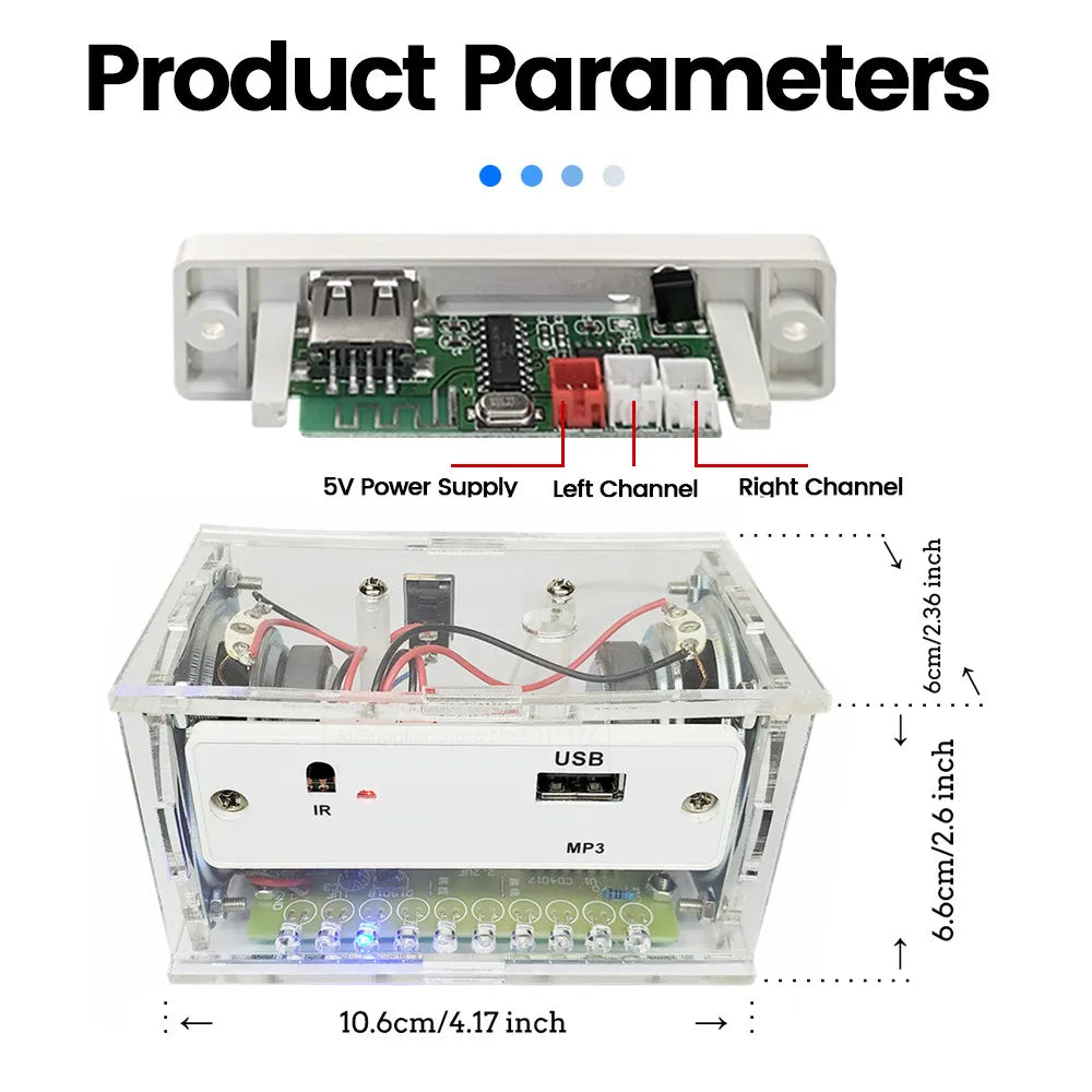 DIY Bluetooth Speaker Kit Electronics DIY Soldering Project Practice Solder Assembly DIY Electronic Kit Component 2*3W Speakers Lootquake LLC
