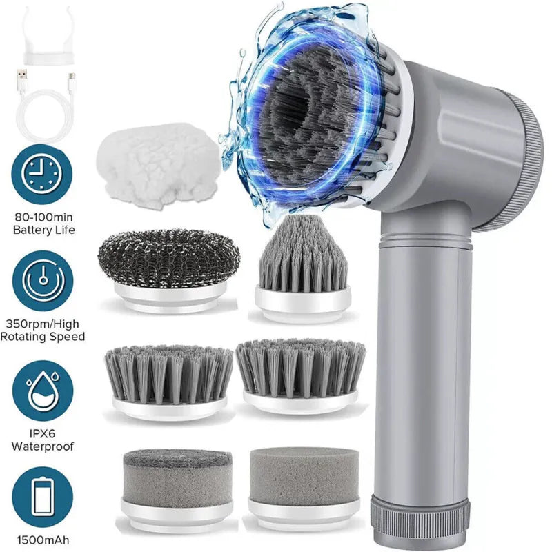 Rechargeable Electric Cordless Cleaning Brush Pi-Mart