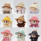 Labubu Hat Open Top Straw Hat Woven Hat Labubu Party Clothing Accessories Countryside Style Labubu Outfit for Sitting Party Lootquake LLC