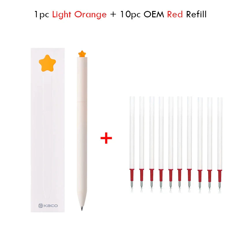KACO Gel Pens Sets School Office Supplies for Kids 0.5mm High-capacity Heart / Star Sign Writing Gadgets Love Gift Cute Items Lootquake LLC