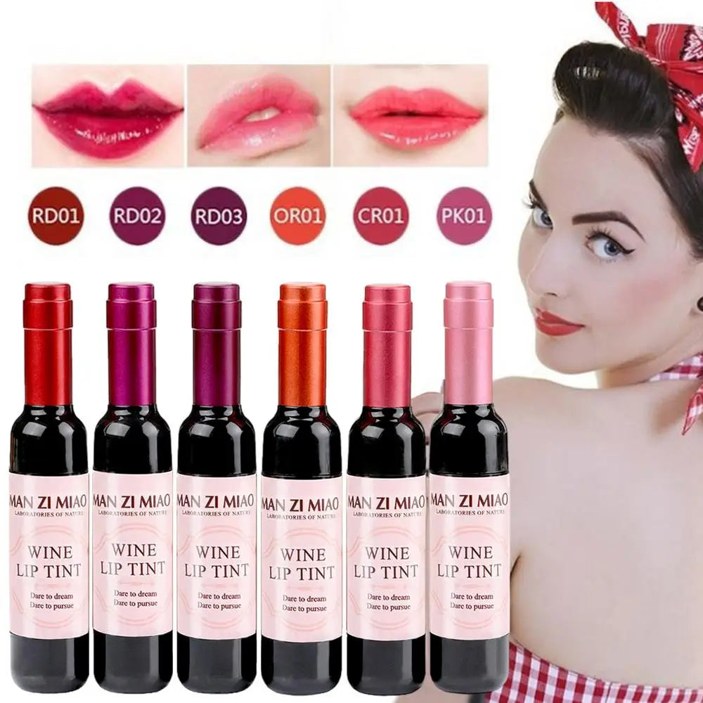 Lipstick Wine Lip Stain Baby Pink Lipgross Matte Liquid Lip Glaze Long Lasting Waterproof Lip Stain Nonstick Cup Lipstick Lootquake LLC