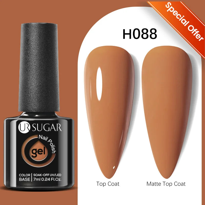 UR SUGAR Blue Color Rubber Base Gel Nail Polish Gold Glitter Base Gel Top Coat Soak Off UV LED Gel Nail Art Varnish Manicure Lootquake LLC