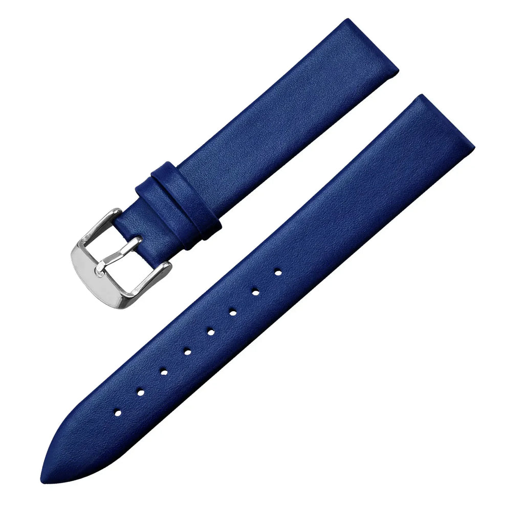 Polar Calf Leather Watch Band for Smartwatch - Genuine Leather, Silver Buckle