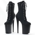 Stripper 8" Platform Lace Up Cтрипы Pole Dance Ankle High Boots In Stock Fast Shipping Size36-43