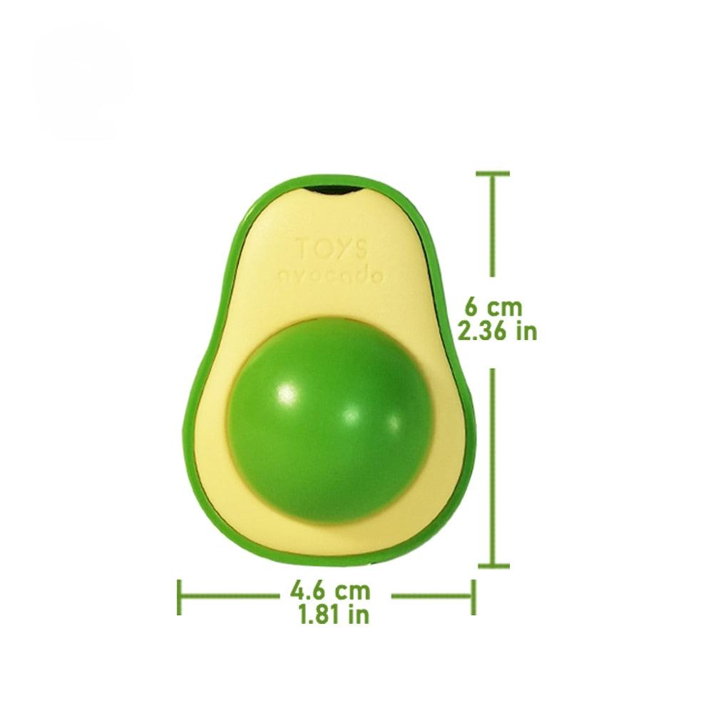 Avocado Wall Ball Cat Toys Edible Licking Balls Snack Healthy Rotatable Treats Toys Kitten Supplies Teeth Cleaning Totaling Catnip Wall Ball Toys Stevvex