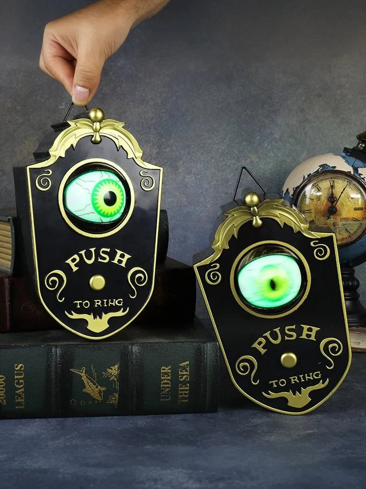 Halloween Decoration One-eyed Doorbell Horror Props Ghost's Day Glowing Home Hanging Electric Luminous Sounding Eyeball Doorbell Lootquake LLC