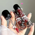 Dark Red Brown Mirror Lip Glaze Water Light Moisturizing Non-stick Cup Highly Pigmented Red Liquid Lipstick Lips Makeup Cosmetic Lootquake LLC
