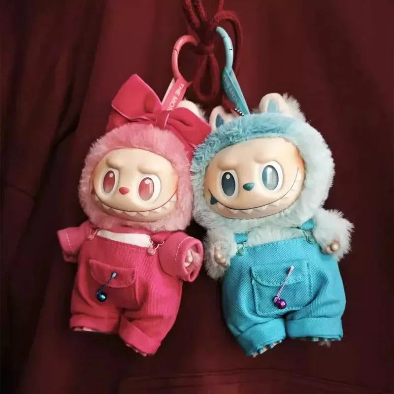 Labubu Doll Clothes Big Into Energy Clothing Replacement Summer Overalls with Straw Hat and Belt Set for Ropa Labubu Lootquake LLC