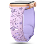 Apple Watch Silicone Band - Durable Floral Design Strap - SJB-DIAMOND ELITES