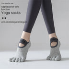Women's five finger socks, anti slip yoga socks