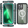 Waterproof Case For iPhone 14 Pro Max 14 Pro iPhone 13 Pro Max Protector Full Body Protective Dustproof Magnetic Phone Case Waterproof 360 Degree All-Round Protection with Built-in Screen Protector Outdoor Transparent  Shockproof Case Stevvex