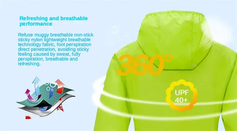 Camping Waterproof Jacket Men Women Windbreaker Men Raincoat Rain Jacket Men Waterproof Hiking Climbing Clothes Sun Protection