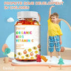 DAITEA Children's Vitamin C Gummies, with Zinc, Immune Support Promote Bone Development Improve Memory 60 Gummies