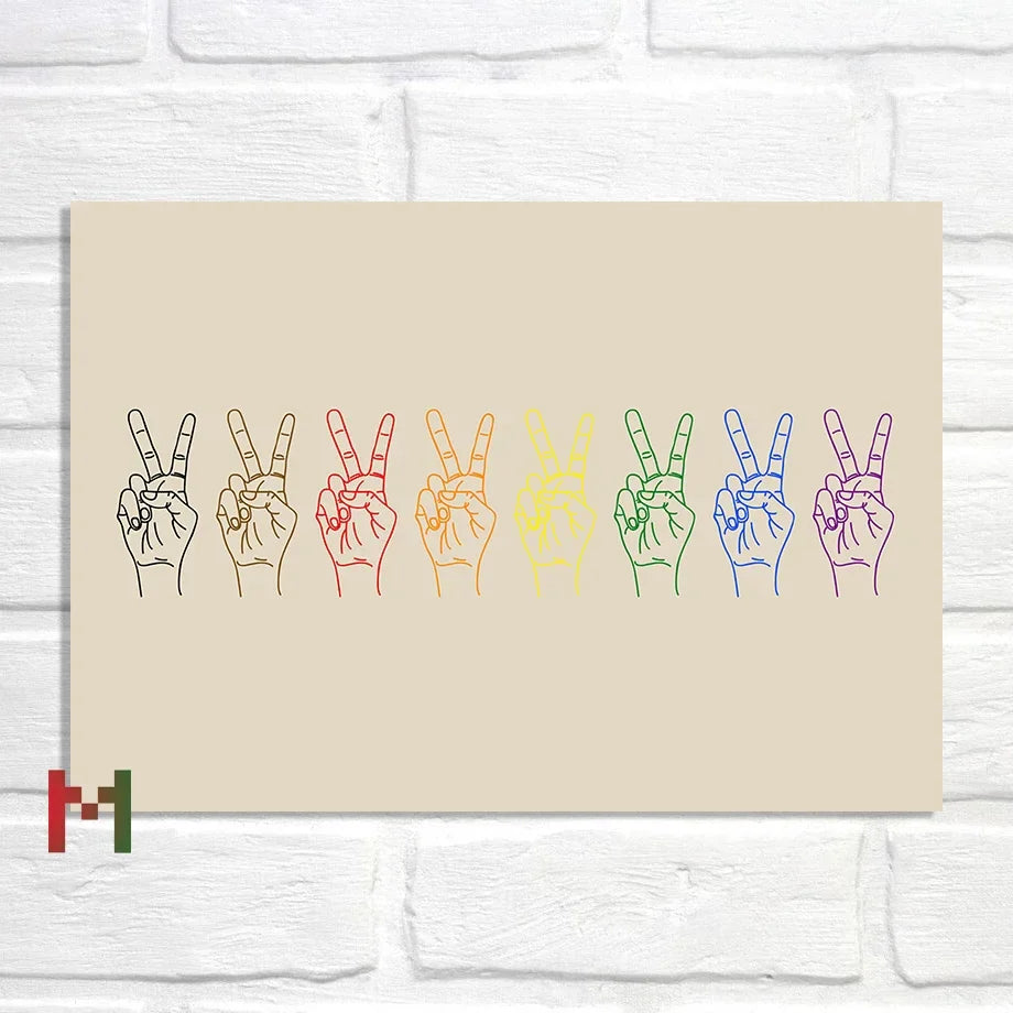 Abstract Pride Art Canvas Print Wall Decor LGBT Home Art Pi-Mart