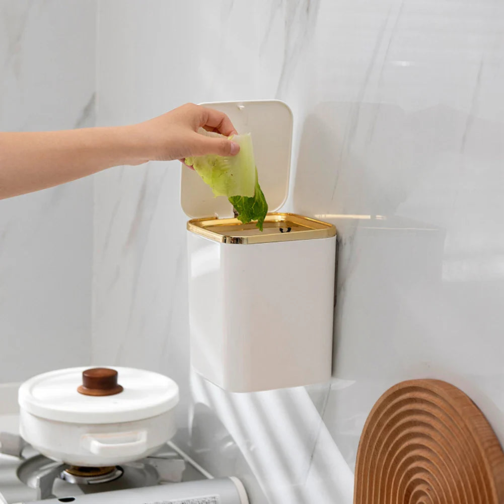 Mini Waste Bins Desktop Garbage Basket Home Table Plastic Trash Can Office Supplies Dustbins Car Portable Sundries Barrel Box Lootquake LLC