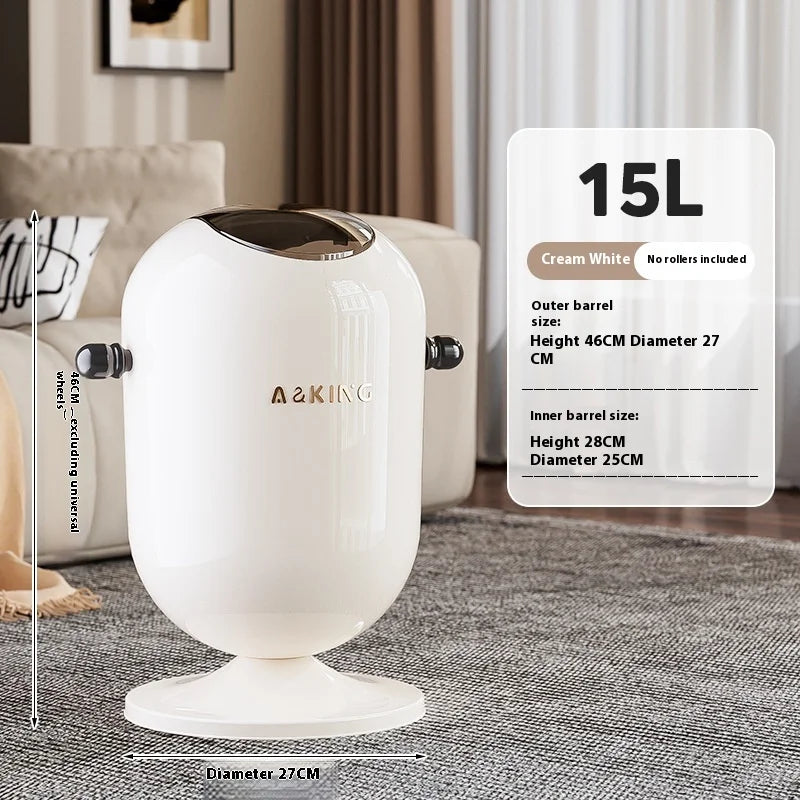 Premium Touch-Free Trash Can Large Capacity Stainless Steel Waste Bin for Living Room Kitchen Bathroom Floating Lid Tall Design Lootquake LLC