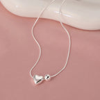 925 Sterling Silver Necklace Simple Heart Love Ball Elegant Geometric for Women Girl Jewelry Gift Dropshipping Wholesale Lootquake LLC