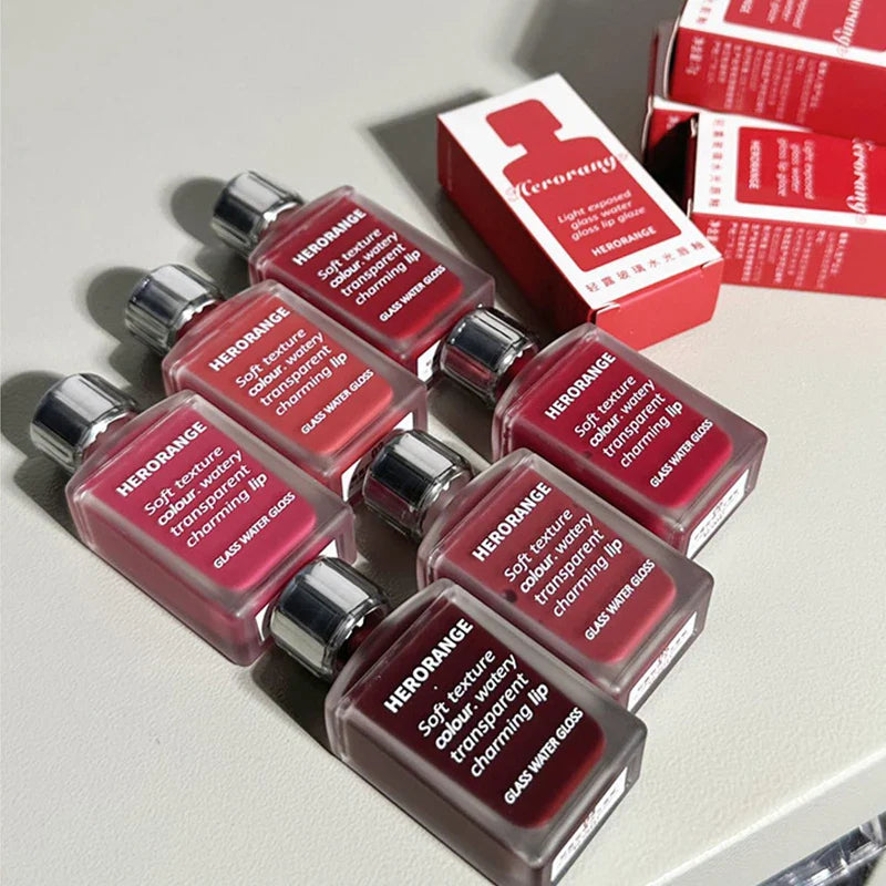 HERORANGE Light Glass-Like Lip Lacquer - Mirror Shine, Hydrating Formula; Smudge-Proof, Long-Wear, and Skin-Brightening Lootquake LLC