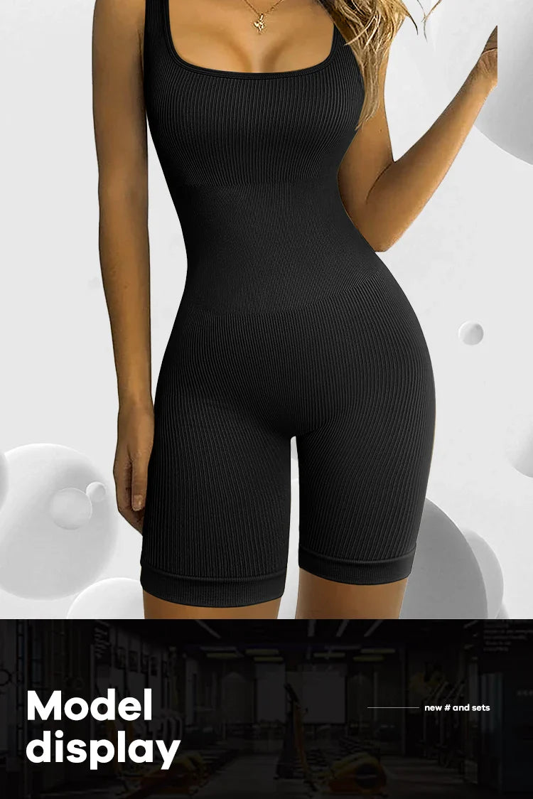 Seamless One-Piece Short Yoga Sportswear THRIXINE