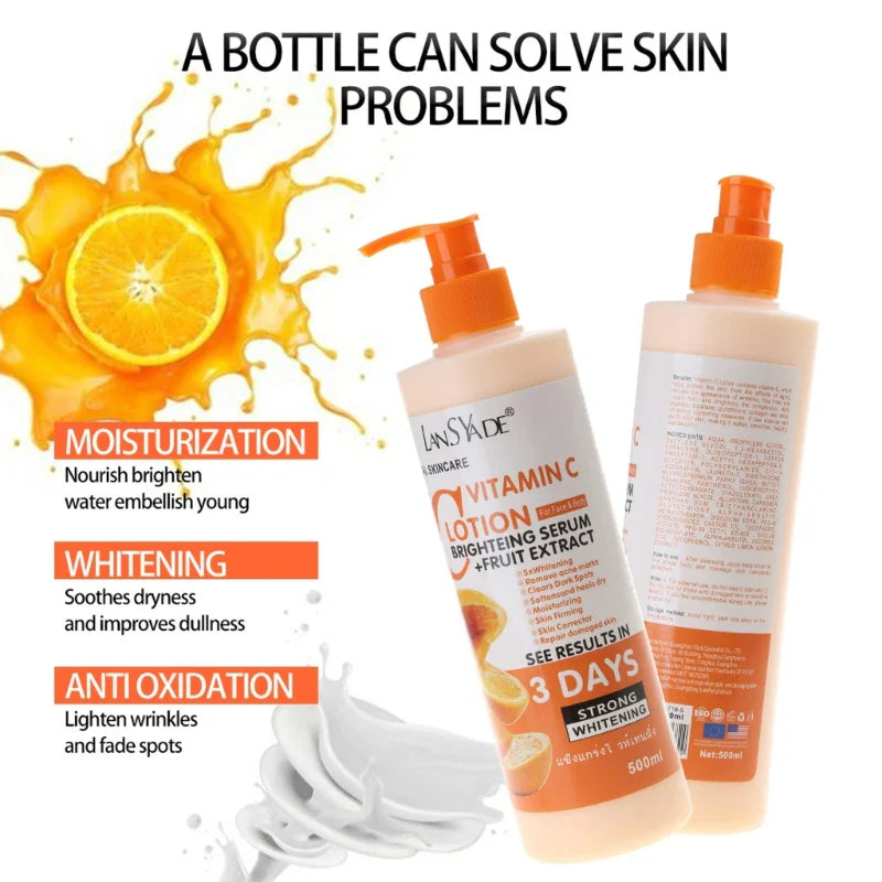 Vitamin-c Body Lotion Moisturizing Nourishing Body Cream Repair Skin Care Anti-chapping Brightening Nourishing Cream Body Care Lootquake LLC