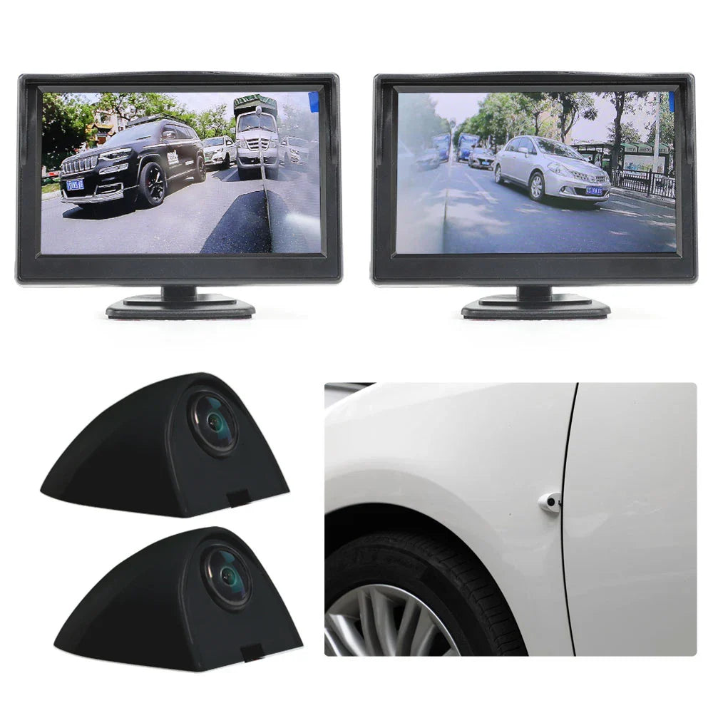 Carsanbo 5 Inch HD Mirror Monitor Car Digital Side View System with 720P Night Vision Camera Blind Spot Waterproof Accessories Lootquake LLC