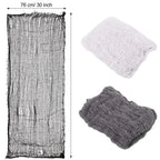76x183cm Halloween Decorations Black Creepy Gauze Cloth Window Table Door Net Spooky Fancy Dress Party Haunted House Wall Decor
