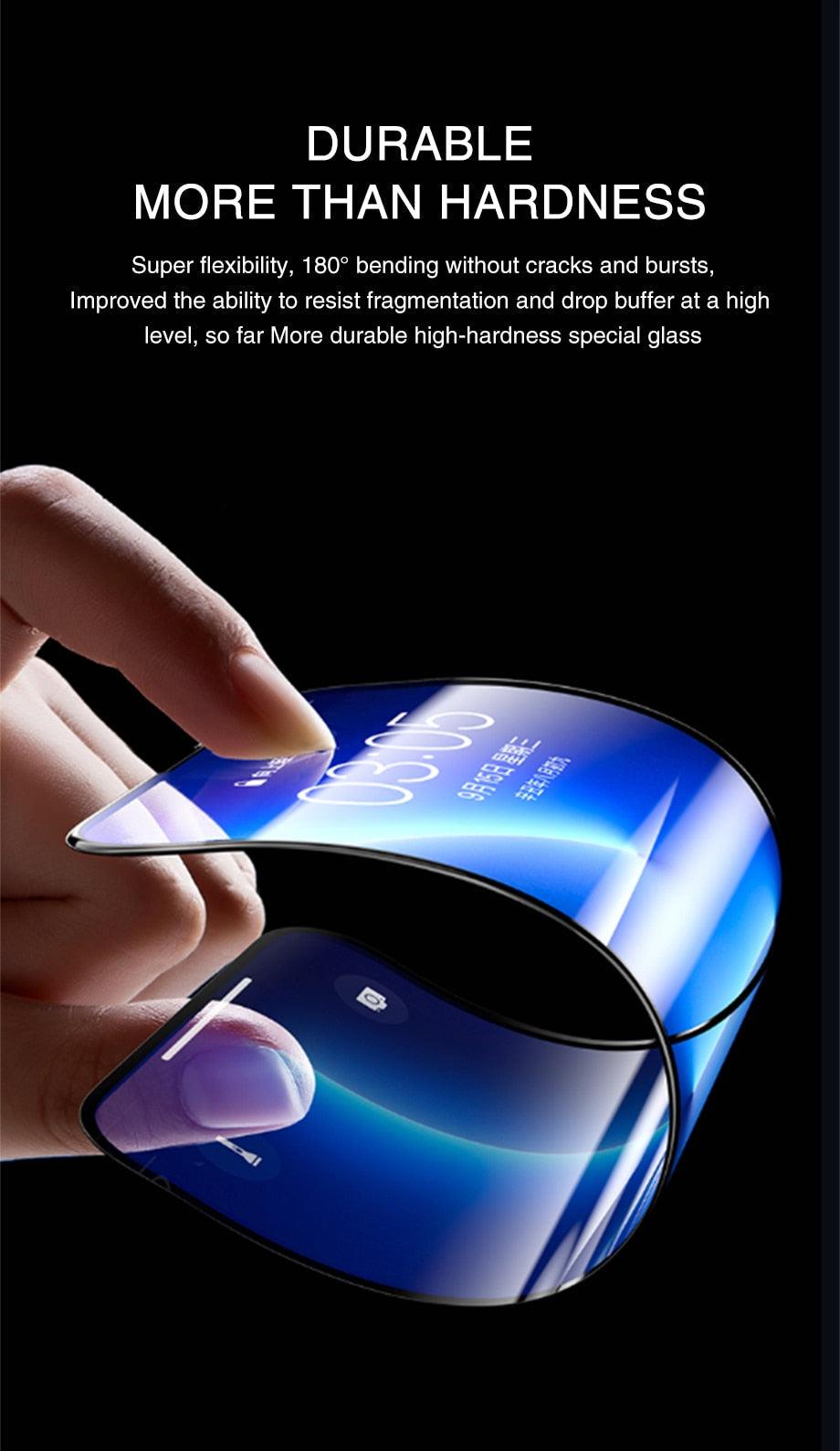 120D New upgrade Tempered Glass For iPhone 14 13 12 7 8 Plus Mini XR X XS Screen Protector For Iphone 14 13 12 11 Pro Max Glass  Anti-Scratch HD Tempered Glass Screen Protector Stevvex