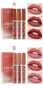 3 PCS Liquid Lipsticks Set Long Lasting Make Up For Women Korean Beauty Cosmetics Matte Lipsticks Waterproof Long lasting Lootquake LLC