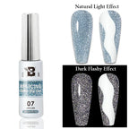 5ML Gold Silver Metallic Liner Paint Gel Polish Chrome Mirror Metal Effect Super Bright French UV LED Semi Permanent Nail Gel Lootquake LLC
