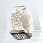 Apple Watch Silicone Strap - Stylish, Engraved Design - SJB-DIAMOND ELITES