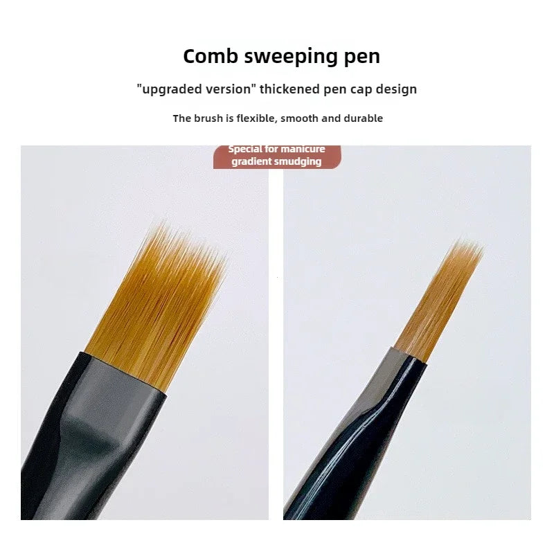 Gradient Nail Art Brush Acrylic Nail Ombre Pen DIY UV Gel Brushes Painting Drawing Flowers Nails Brush Manicure Tools for Salon Lootquake LLC