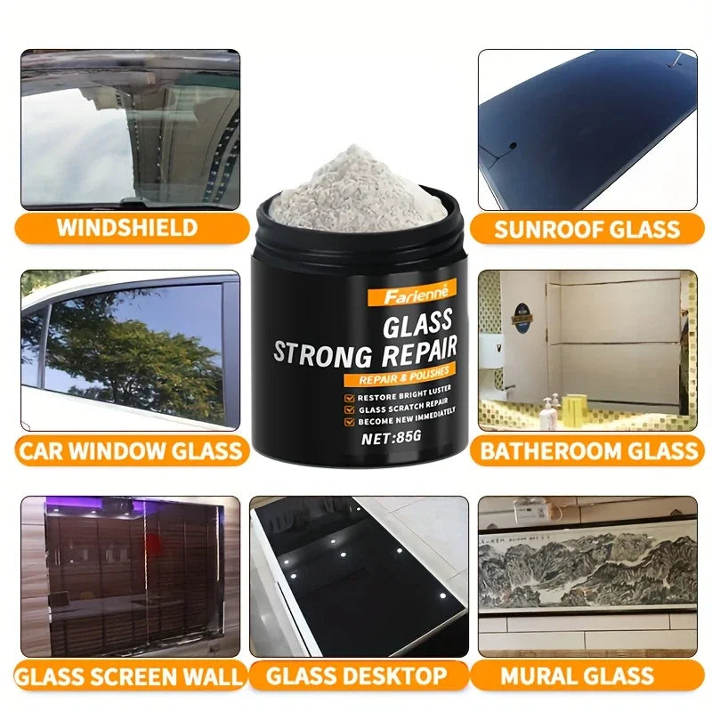 Super glass polishing powder|Restore glass clarity|Polishing for brightness|Glass scratch repair powder|Nanoscale scratch repair Lootquake LLC