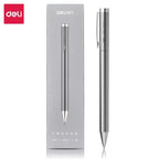 DELI Metal Sign Pen 0.5mm Gel Pens Golden Silver Color Metallic Writing Pen with Refills Smooth Writing School Office Supplies Lootquake LLC