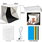 Portable Photobox Softbox Light Folding Box For Photo Studio Photography Double Led Cubes To Take Photos Products Shooting Tent