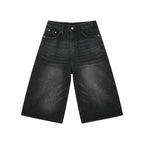 Women's Retro Wide Leg Baggy Casual Denim Shorts Harajuku Aesthetic High Waist Loose Shorts 2024 Summer Fashion Punk Shorts Lootquake LLC
