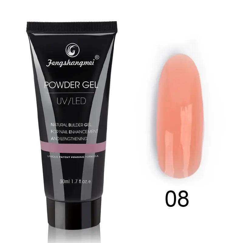 Poly Nail Gel 30g Nude Nature Builder for Nail Extension All Season Gel Color for 3D Molding Gel Nail Strengtheners Long Lasting
