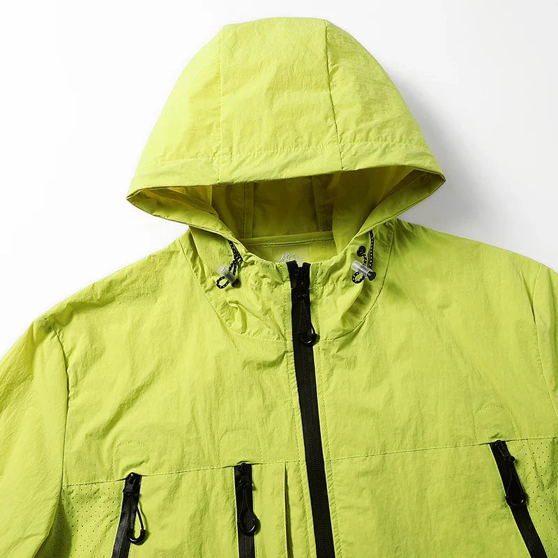 CHRLCK Unisex Hiking Jacket Summer UPF50+ Windbreaker Quick Drying Camping Trekking Fishing Jackets Sun Protection Coats
