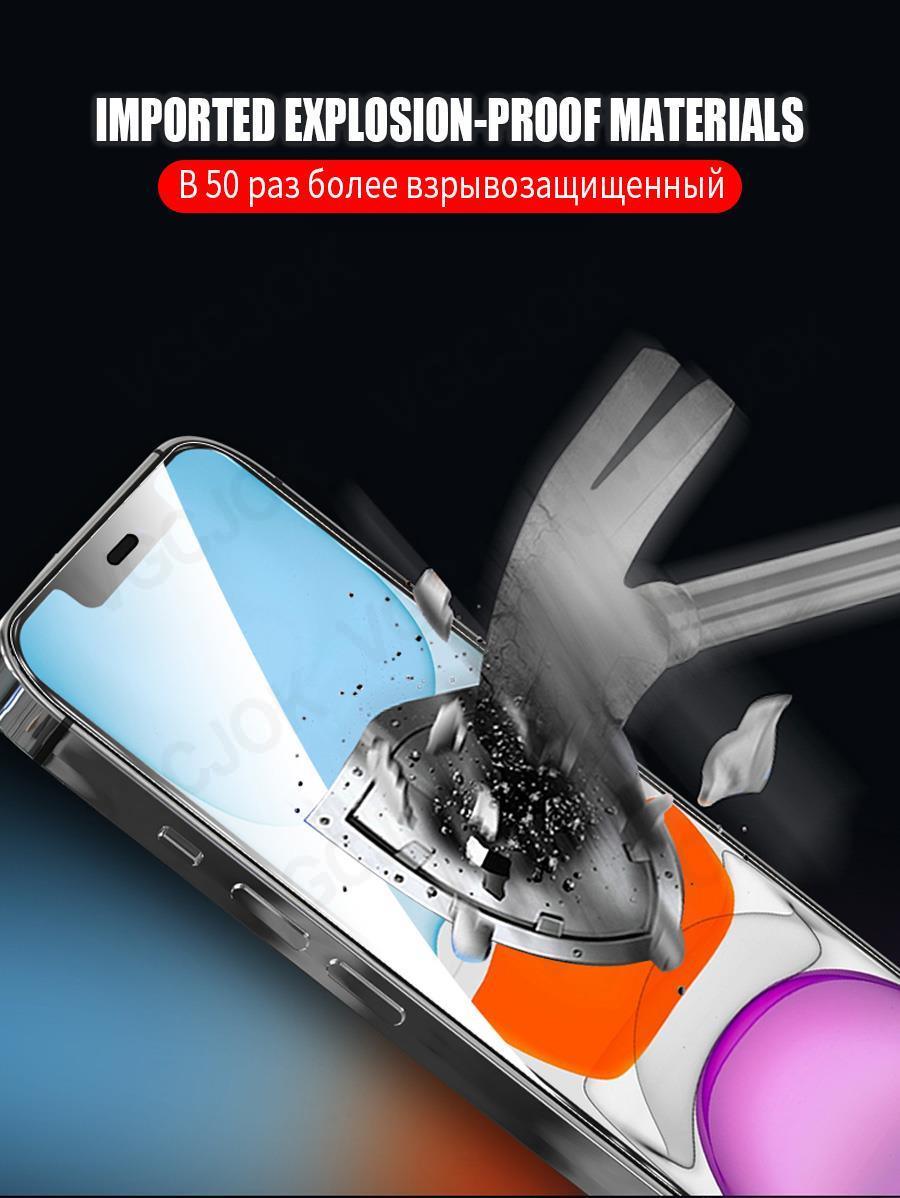9D Full Cover Tempered Glass For iPhone 14 Plus 13 12 11 Pro Max mini Screen Protector iPhone X XR XS Max Protective Film 9H Tempered Glass Film Case-Friendly Screen Protector for iPhone Stevvex