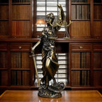 Imitation Copper Sculpture Of The Goddess Of Justice Classroom Desk Resin Ornaments Statue Of The Goddess Of Justice For Teacher