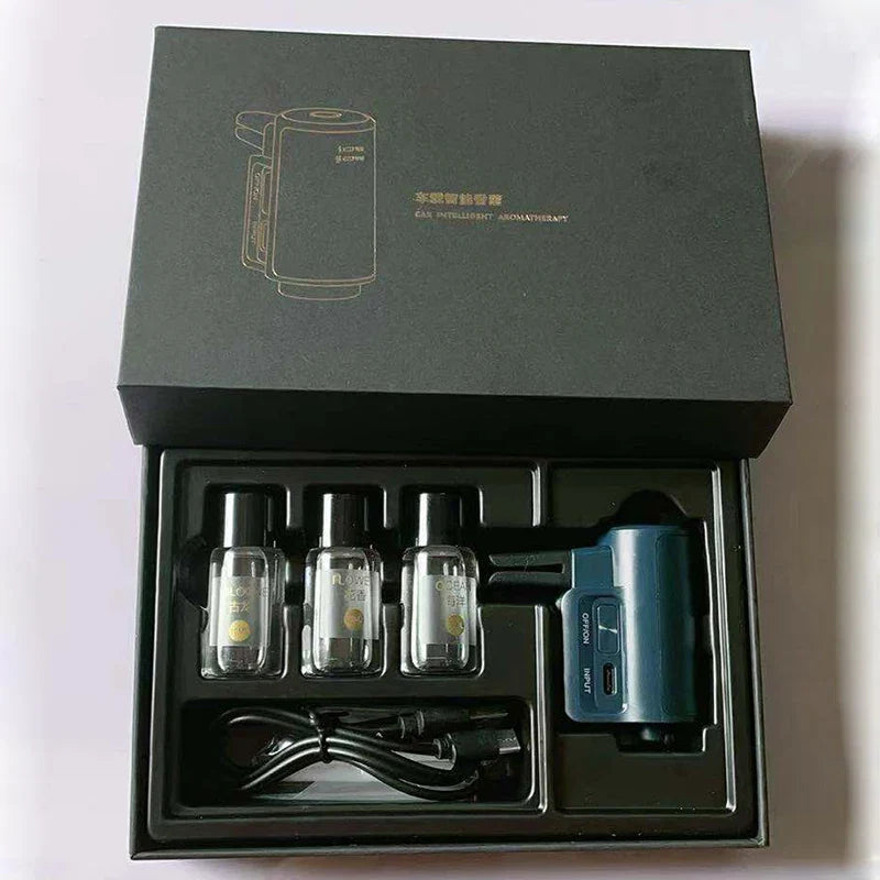 Electric Auto Air Diffuser Aroma Car Air Vent Humidifier Mist Wood Grain Essential Oil Aromatherapy Freshener Perfume Fragrance Lootquake LLC