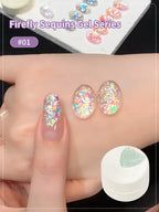 5g Fluorescent Disco Iuminous Sequin Gel Nail Polish Neon Ultraviolet LED Nail Gel Soak Off Gel Varnish Luminous Nail Art Gel Lootquake LLC