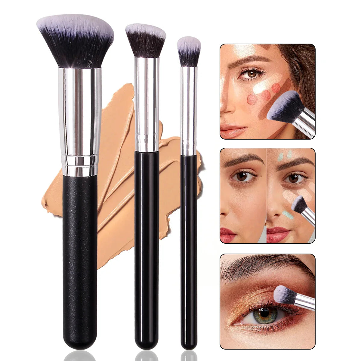Foundation Concealer Brush, Premium Contour Blusher Brushes, Flawless Under Eye Dense Face Makeup Brush For Blending Lootquake LLC