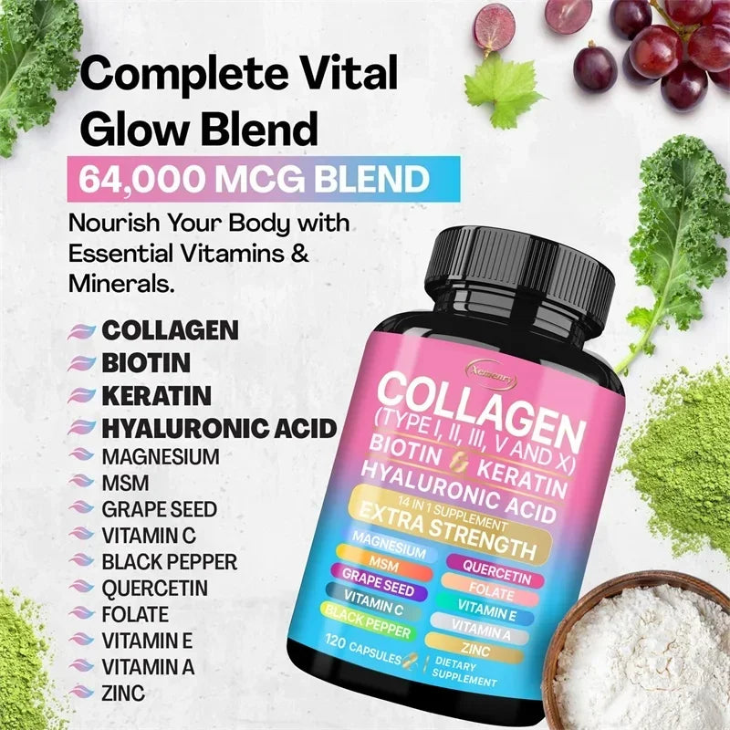Collagen Supplement - Supports Skin Care, Nails, Hair, Antioxidants and The Immune System Lootquake LLC