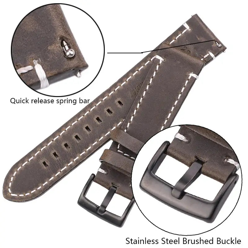 Ticwatch Genuine Leather Band - Elegant Minimalist Design - SJB-DIAMOND ELITES